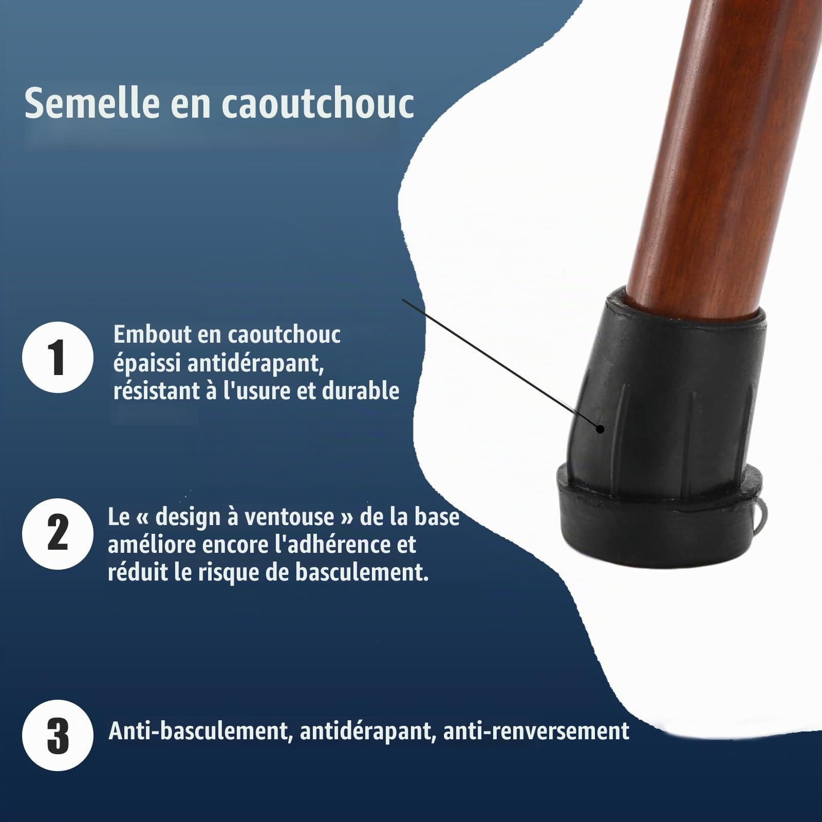 Canne de Marche en Bois en Forme de Loup, Avec Poignée Ergonomique et Embout Antidérapant en Caoutchouc, pour Homme et Femme Bâton Décoratif de Luxe pour Cosplay 98 Cm
