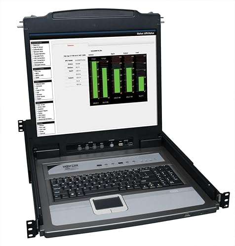 Conmutador KVM de consola de montaje en rack de 8 puertos 1U con 19 pulgadas Acceso remoto LCD e IP B020-U08-19-IP