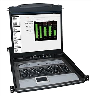 Tripp Lite Rack Console KVM Switch 8-Port 19 Inch LCD 8 PS2/USB Combo Cables (B020-U08-19-K)
