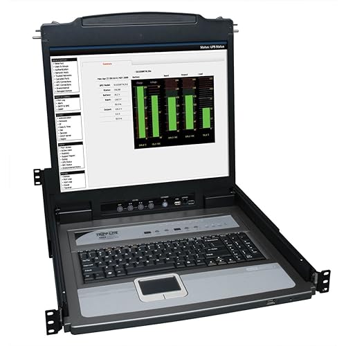 Tripp Lite B020-U08-19-K 8-Port Console KVM Switch w/ 19" LCD & 8 PS2/USB Combo Cables