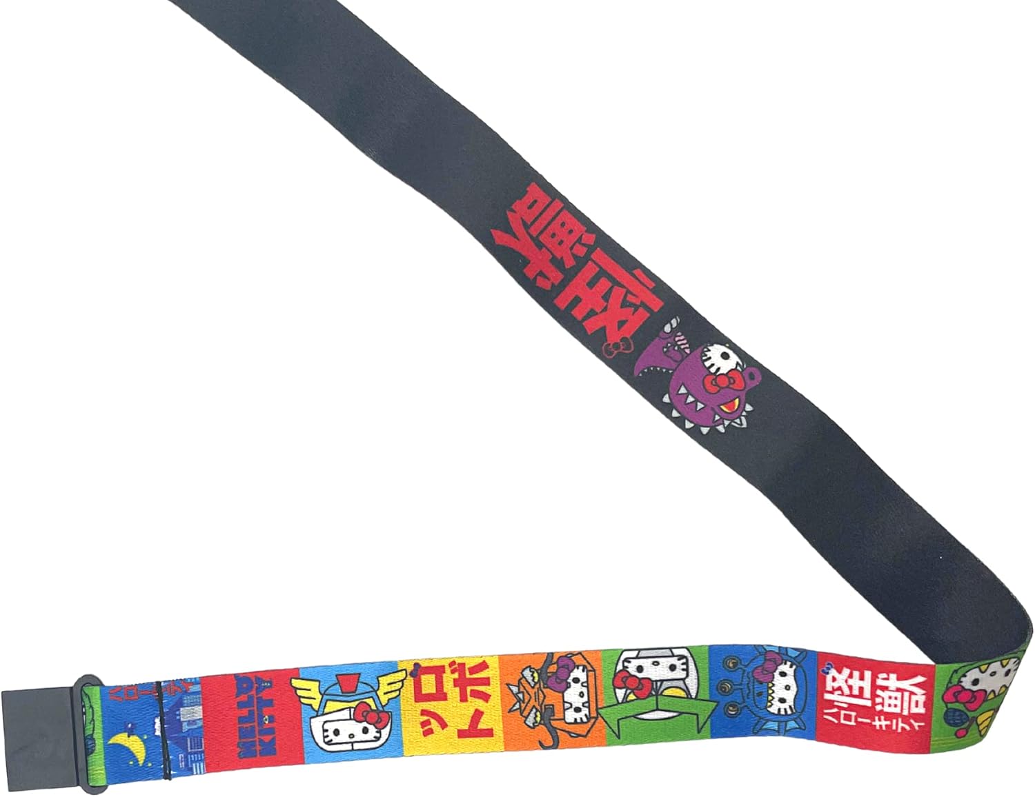 Hello Kitty Lanyard with Passport Holder, Clear ID Card Slot, Coin Zipper Pouch and Detachable Neck Strap, Summer Vacation 2022 Travel Accessories, 7 inches