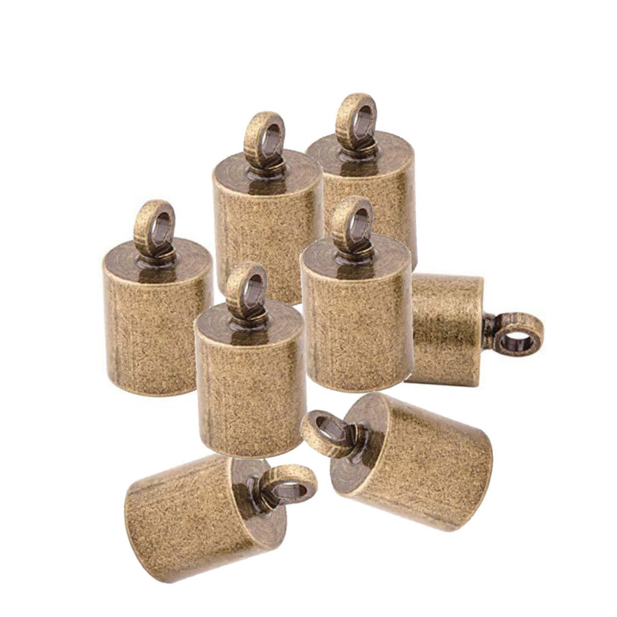 Lurrose 600pezzi Cappucci Ottone Per Corda Pelle Kit Di Accessori Per Creazione Gioielli e Nappa Per Collane e Bracciali Fai Da Te