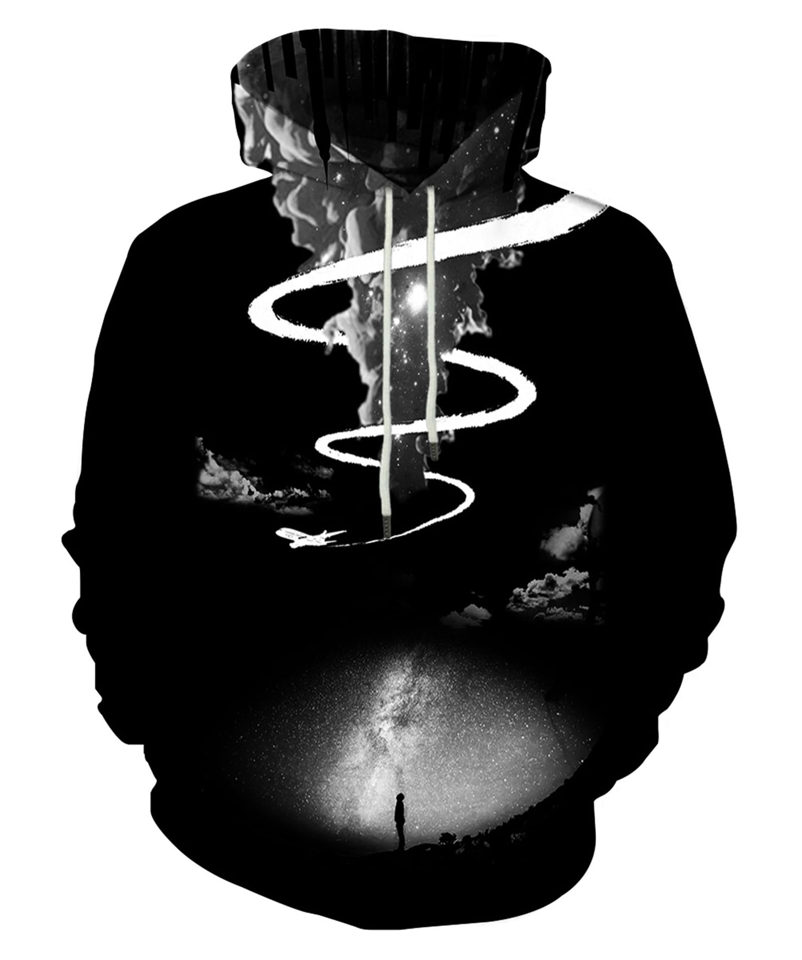 NeemanndyUnisex Colorful Graphic Hoodies 3D Print Cool Sweatshirt Cool Design with Pocket for Men and Women