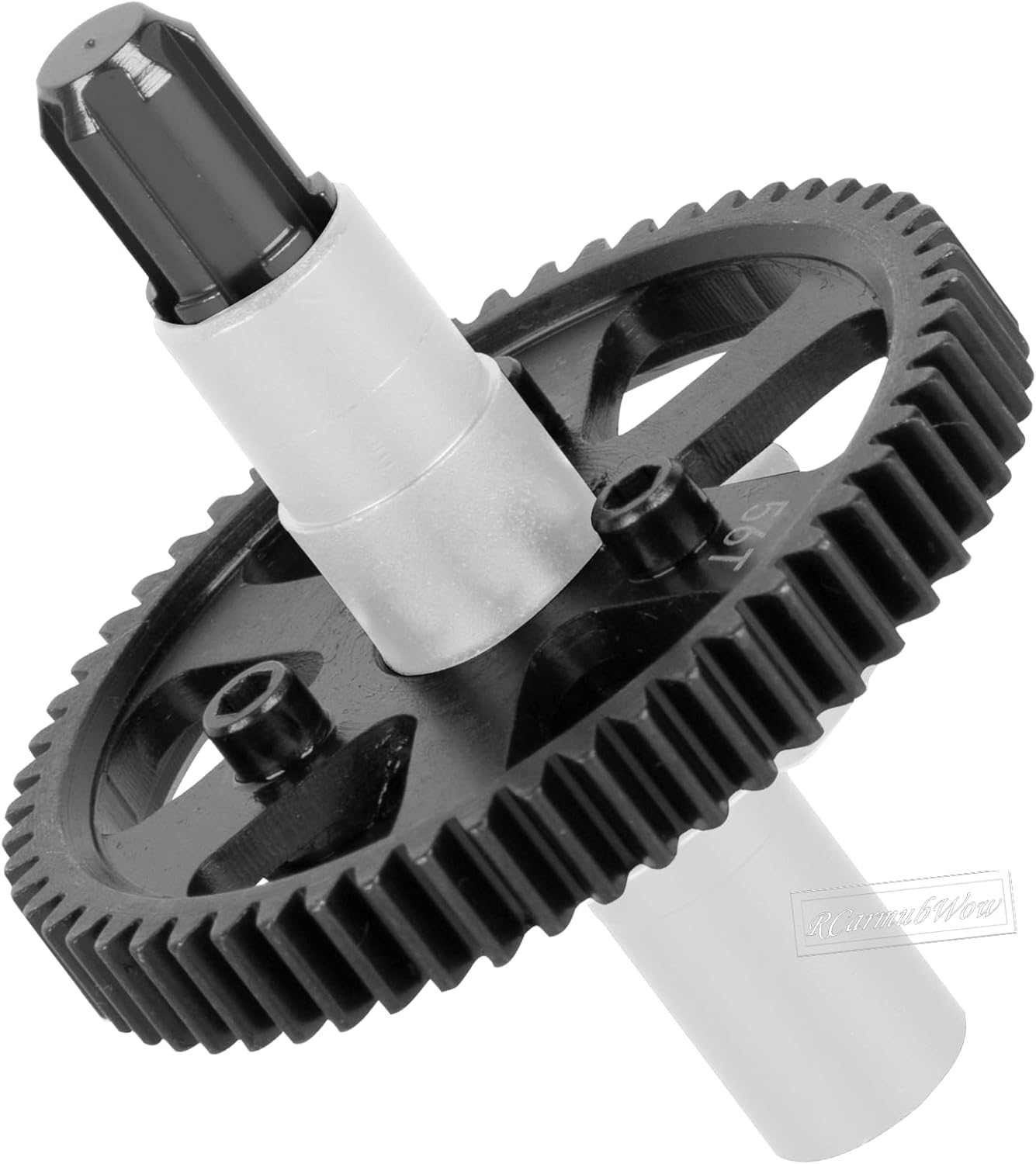 RC Center Driveshafts &56T Slipper Clutch Upgrades Part for 1/10 Granite/Senton 3S BLX(Mega 550),Big Rock/Vorteks 3S BLX,Center CVD &0.8Mod 56T Gear w/Shaft,Silver&Black