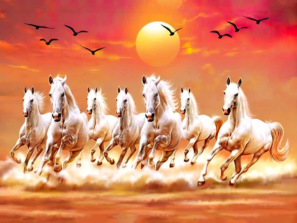 British Terminal® Seven Lucky Running Horses Vastu Vinyl Sticker Painting Poster Waterproof For Living Room,Bedroom,Office,Kids Room,Hall (12X18 inches) bt5115-1 (B083JF8JKZ) Amazon Price History, Amazon Price Tracker