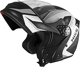 Capacete Escamoteável MIXS Gladiator Neo Fosco 56 Grafite/Branco/Preto