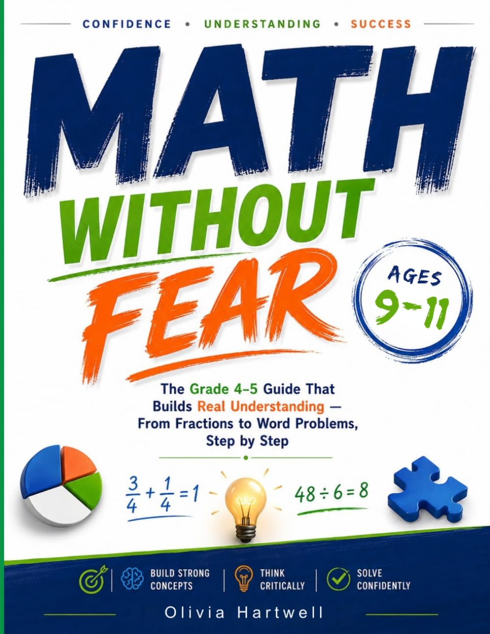 MATH WITHOUT FEAR Ages 9–10: The Complete Grade 4–5 Math Workbook for Fractions, Decimals, Division & Word Problems — Step-by-Step Lessons That Build Real Confidence