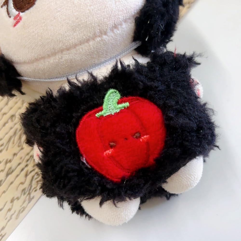 Fluffy Fruit Kigurumi for 3.9 inches (10 cm) Black Sewing Cloth Kigurumi Accessory Praise Hunting Geek Doll Mascot Kpopdoll Costume
