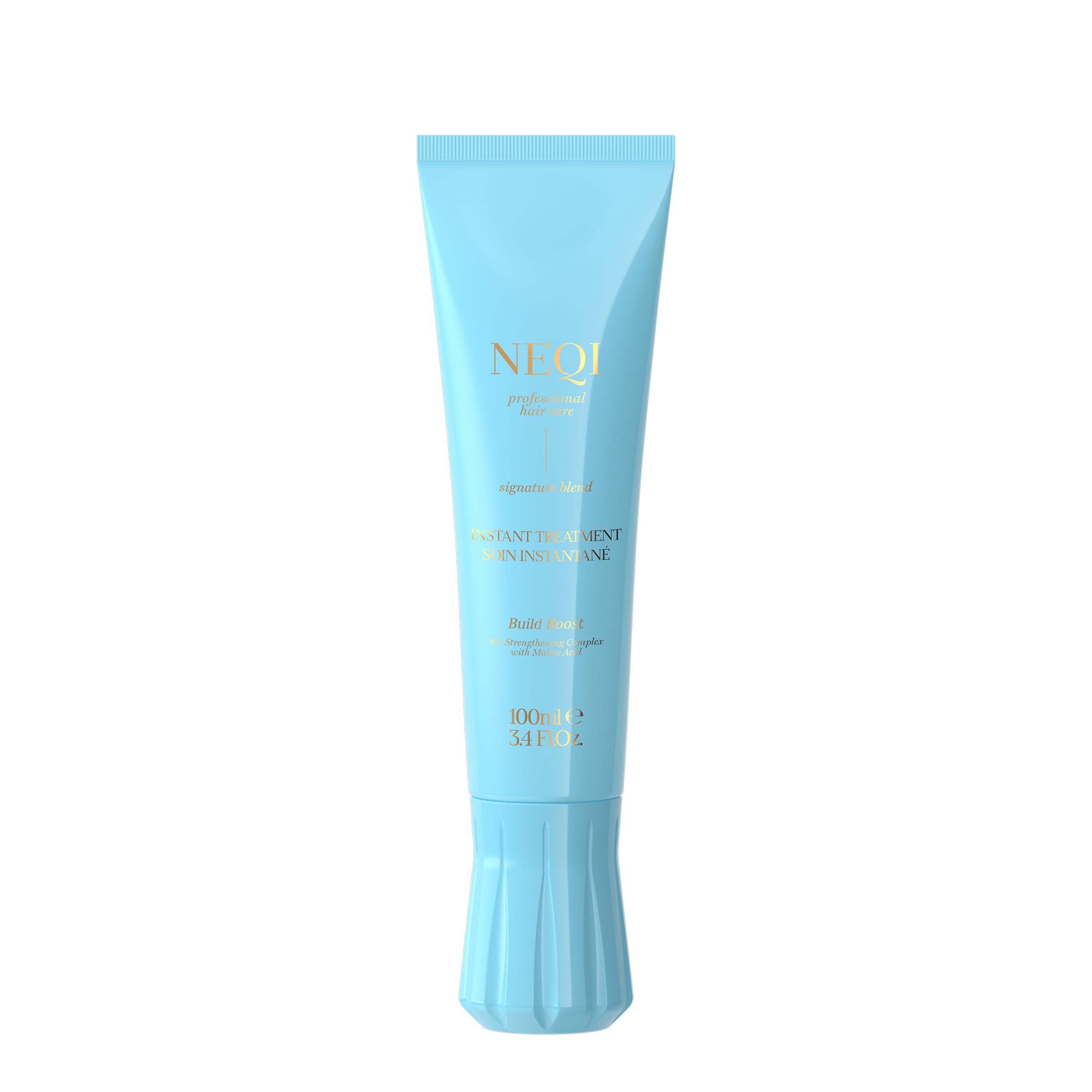 NEQI - Treatment Treasure Build Boost - Intensiv-Haarkur für blondiertes & geschädigtes Haar - Stärkender Reparatur-Komplex mit Maleinsäure - Feuchtigkeitsspendend - Vegan & sulfatfrei - 100 ml