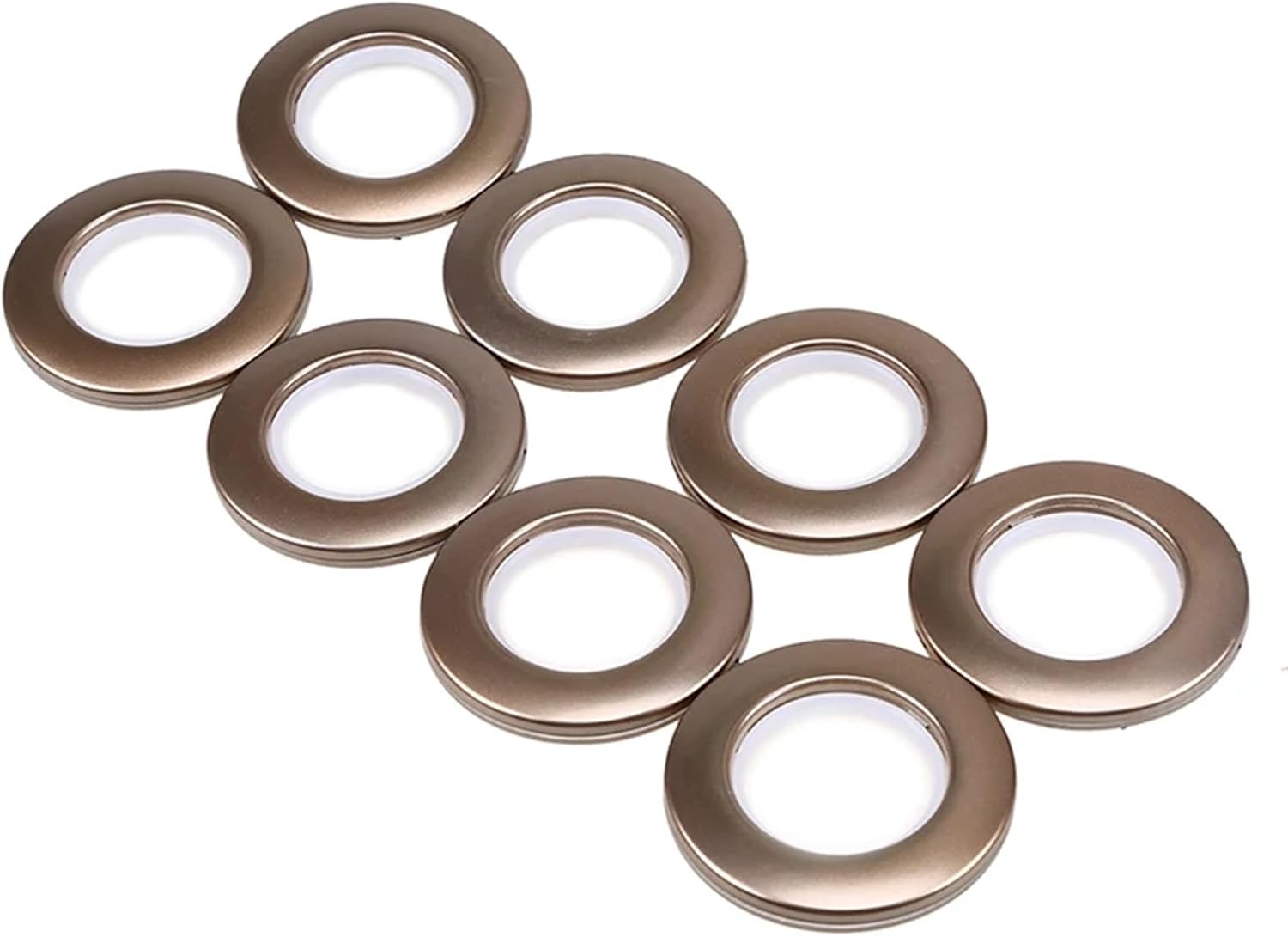 Curtain Grommets 100Pcs Plastic Curtain Grommets Ring Clips Low Noise DIY Rings Bathroom Decor for Window Curtain Hanging(Matte Silver)