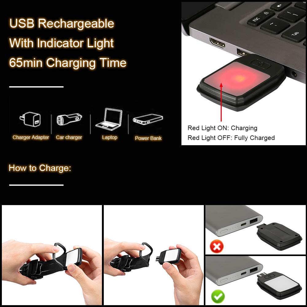 Book Reading Light Clip-On Light, 4 Level Brightness LED Reading Light, Eye-Care Warm Reading Lamp USB Rechargeable and Portable Travel Reading Light for Book, Ebook, Laptop Reading Light by Lammcou