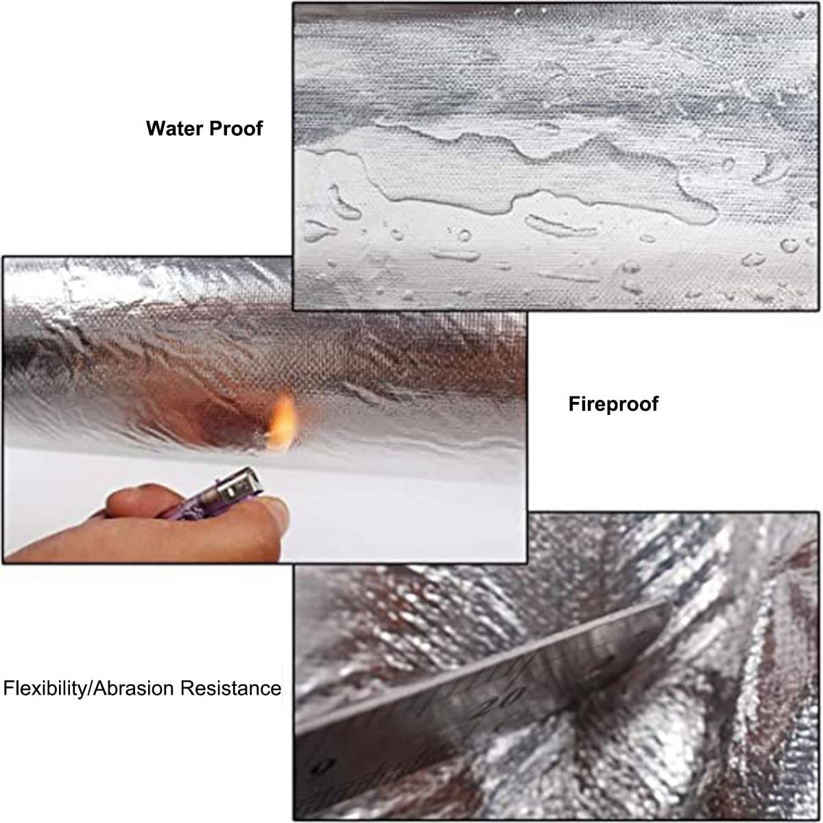 Rohrisolierung, Selbstklebende, vorgeschnittene Schaumstoff-Rohrisolierung aus Aluminiumfolie for Kupferrohre und Solaranlagen in verschiedenen Größen(48MMX30MMX1M)