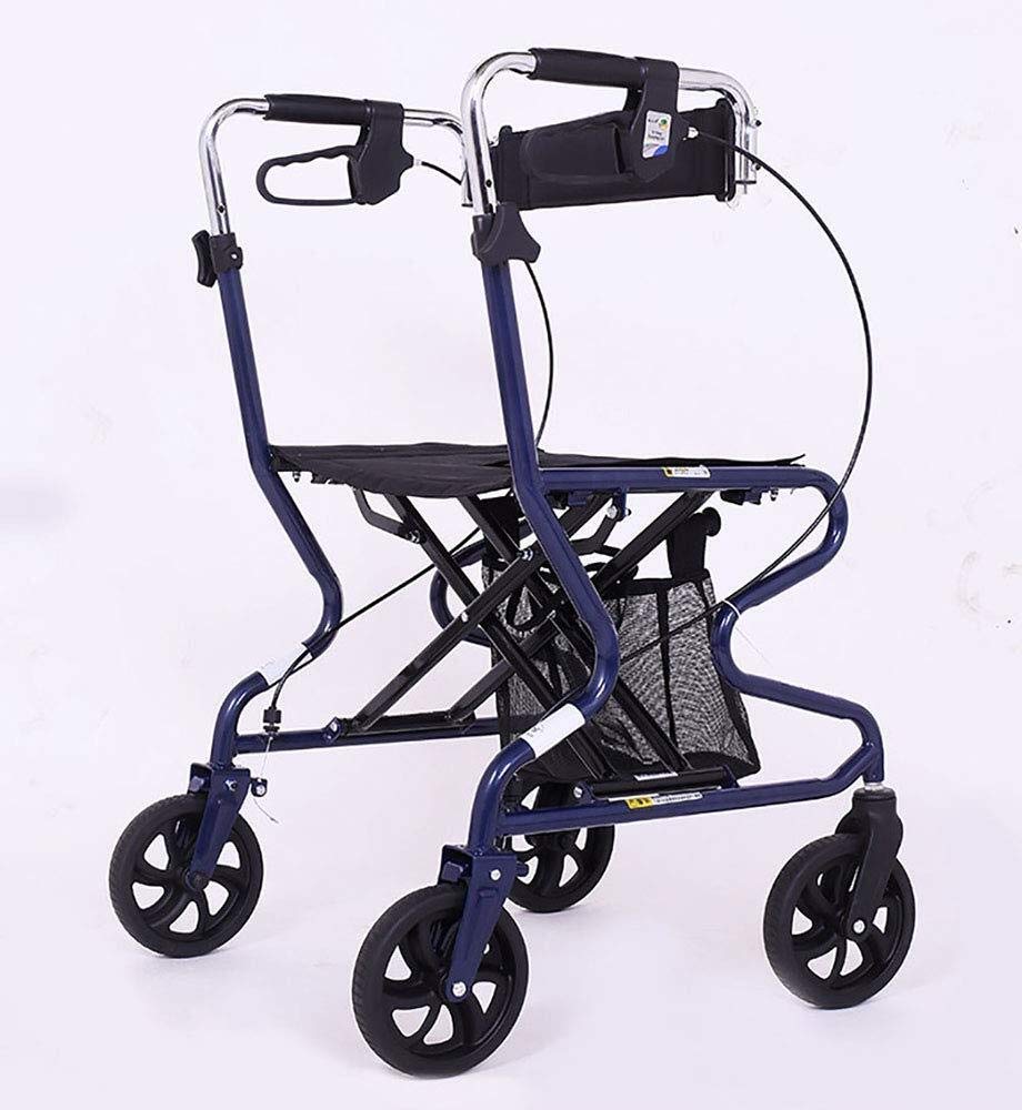 Wózek na zakupy Rollator dla seniorów Walker Rama do chodzenia Lekka i mobilna Składana z siedziskiem i torbą