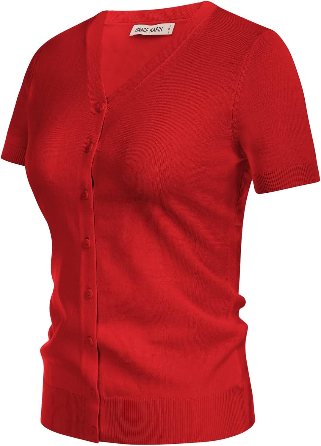 GRACE KARIN Womens 2026 Summer Short Sleeve Cardigan Sweaters Lightweight Cropped Shrug Cardigan Business Casual Clothing Top - Image 5
