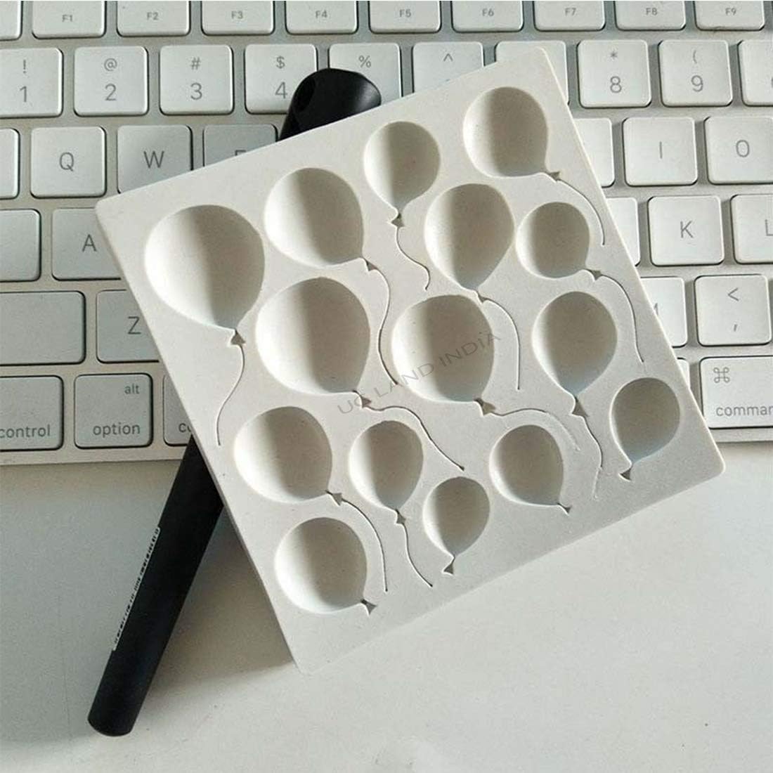UG LAND INDIA 15 Cavity Birthday Balloon Shape Silicone Chocolate Fondant Gum Paste Mould Fondant Cake Decor Tool for Cake Decoration