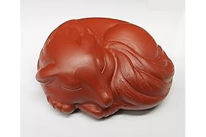 Handmade Purple Sand Tea Pet Fox Ornaments