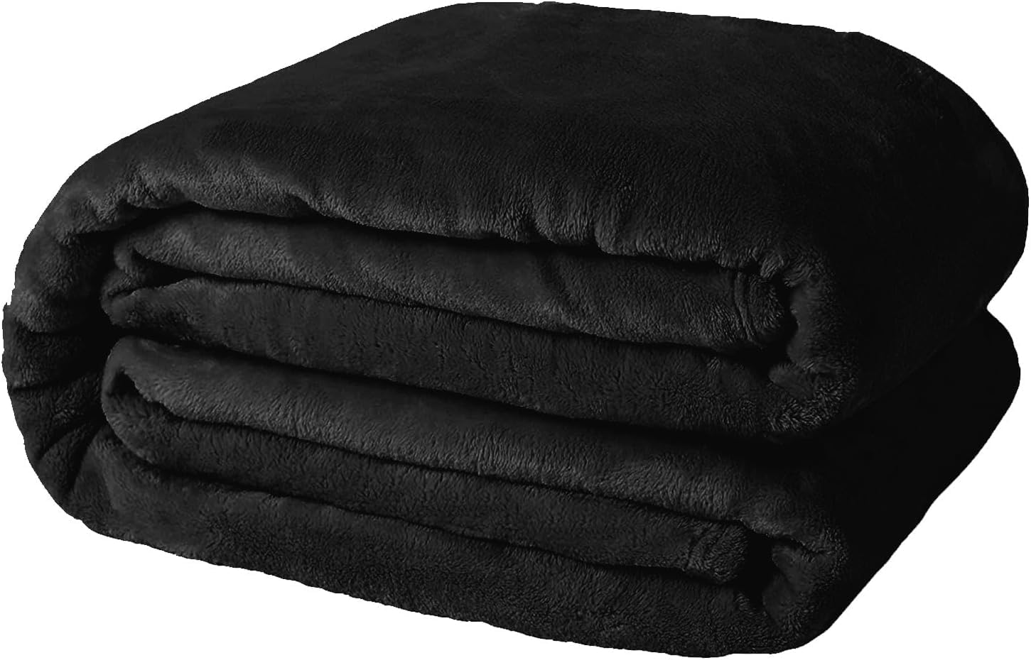 Casabella Black Deluxe Soft Faux Fur Mink Fleece Throw Blanket-150X200 Cm, Sofa Throws, Cozy Warm Blanket Throw For Bed, Settees, Double Fleece Blankets