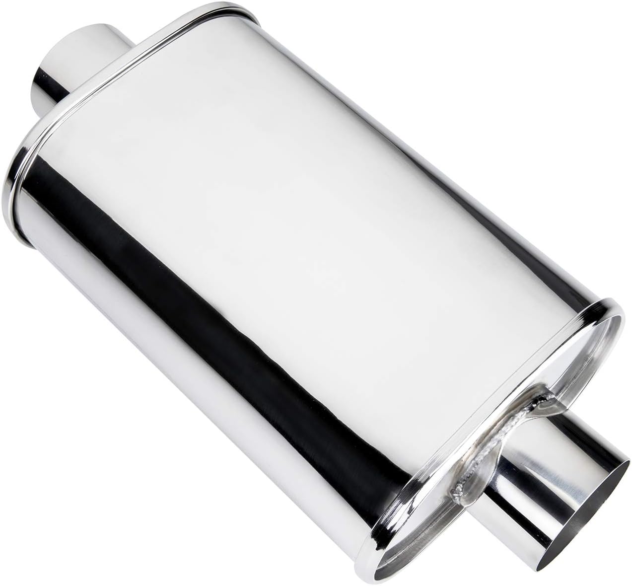 DC Sports Oval Muffler 3" to 3" DCMU-300-ST Black
