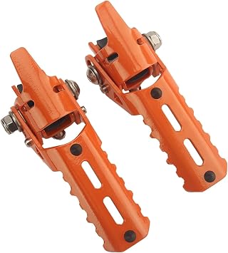 Motorcycle Footrests Motorcycle Highway For R1250GS For R1200GS For S1000XR F750GS F850GS F700GS F800GS Front Foot Pegs Folding Footrests Clamps 22-25mm Foot RestsOrange