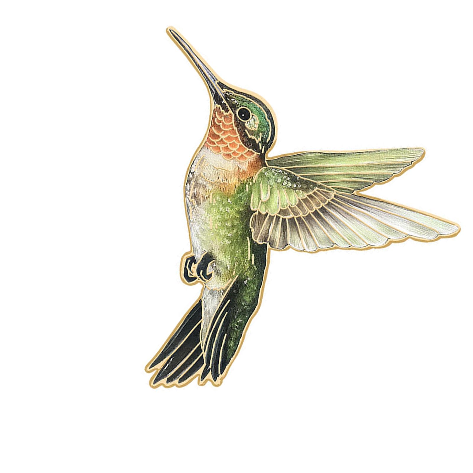 Maxtonser Metal Enameled Hummingbird Pin Brooch Lightweight Accessory For Jackets Purses Stylish Decoration For Women Girls