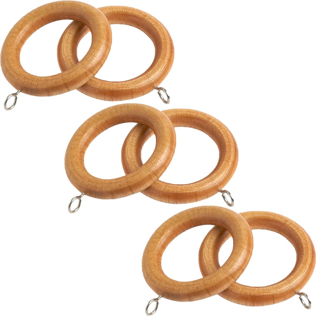 AHS Wooden Curtain Rings Rings For 28mm Curtain Pole Ring Hook