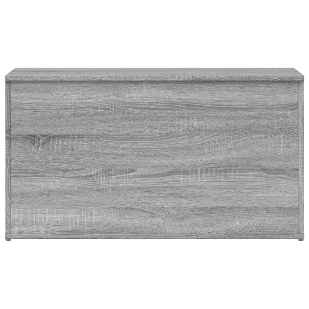 vidaXL Baúl de Almacenaje Cofre Caja Muebles de Almacenamiento Armario Mesita Mesa Organizador Madera Contrachapada Gris Sonoma 84x42x46 cm