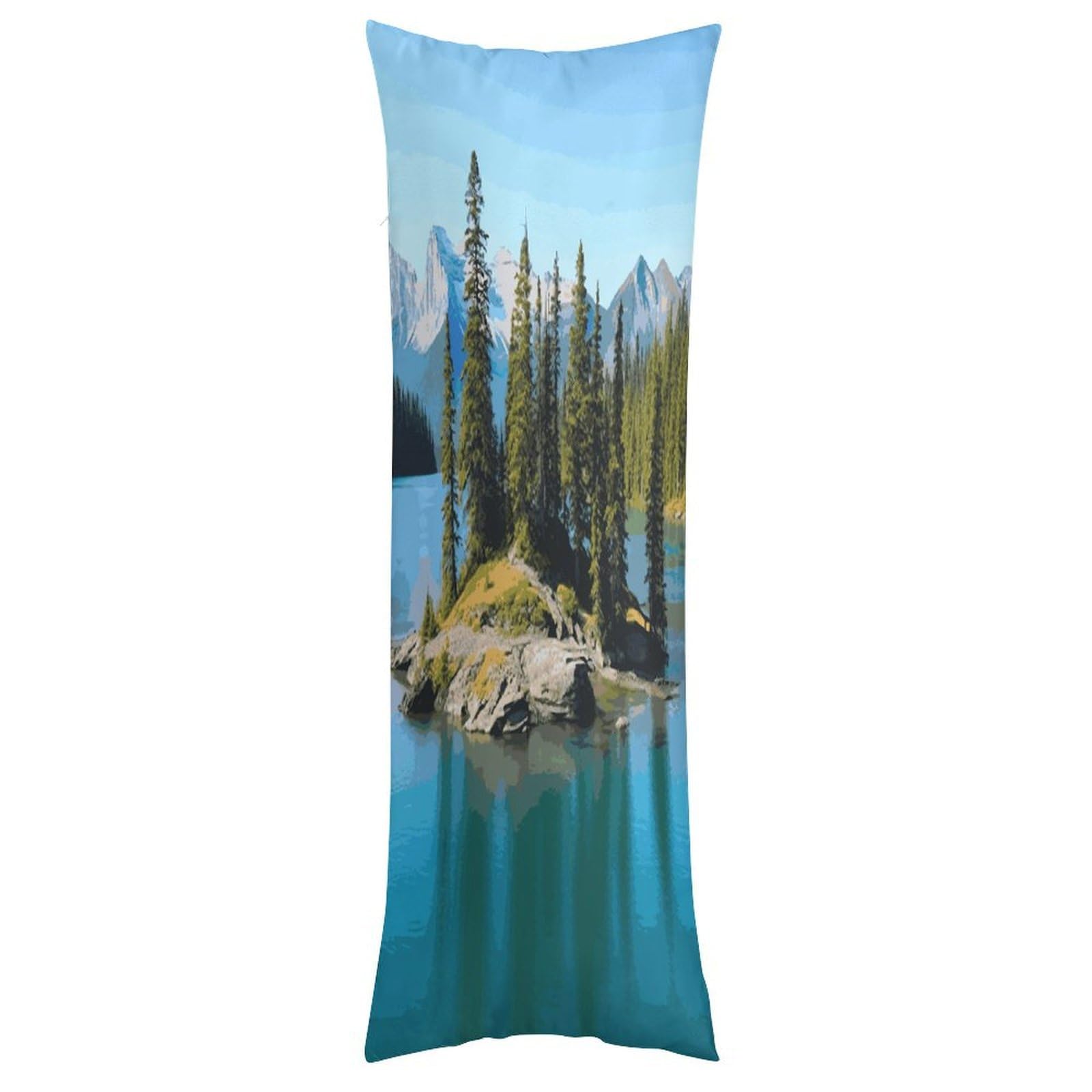 LDGSUPH Spirit Island in Lake Pillow Cases Soft Pillowcase with Invisible Zipper Wrinkle Resistant Pillow Covers Breathable Removable Pillow Protector for Bed Sofa Car 20"x54"