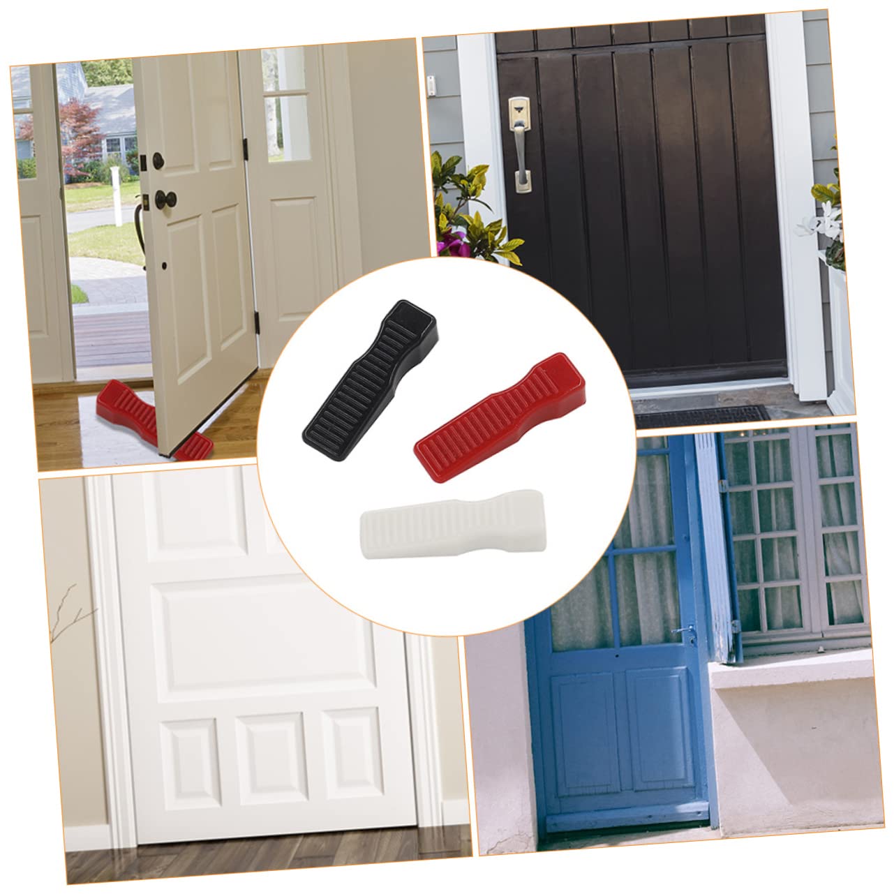 Topes de Puerta, 9 Piezas Goma, Protectores Resistentes y Flexibles, cuñas Antideslizantes, anticolisión