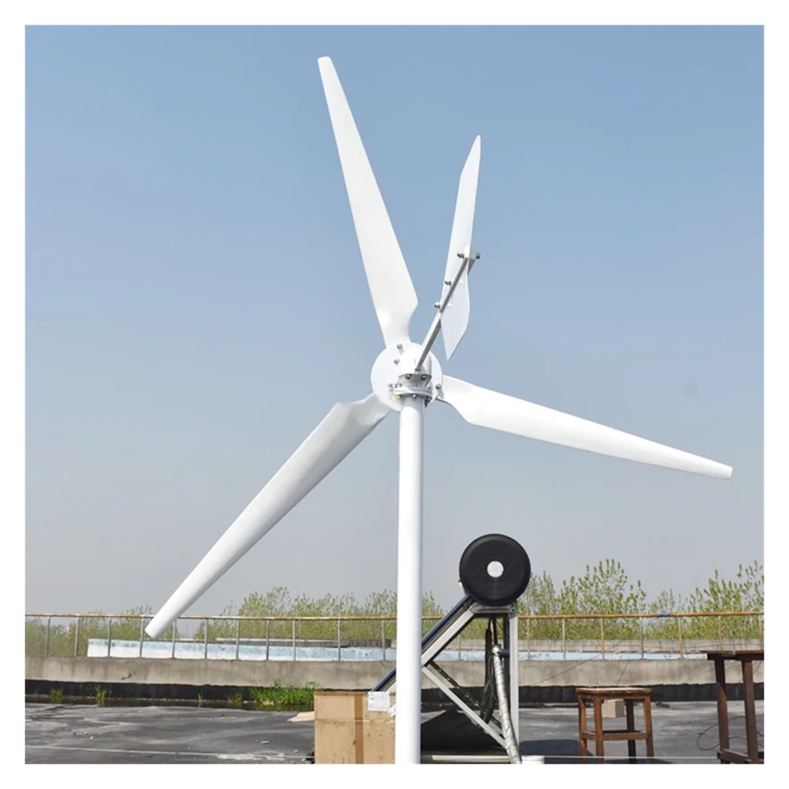 Turbina Eolica Generatore eolico orizzontale da 10KW 10000W 96V 48V 24V Energia libera dinamo magnetica mulino a ad alta potenza for terreni agricoli domestici(48V)