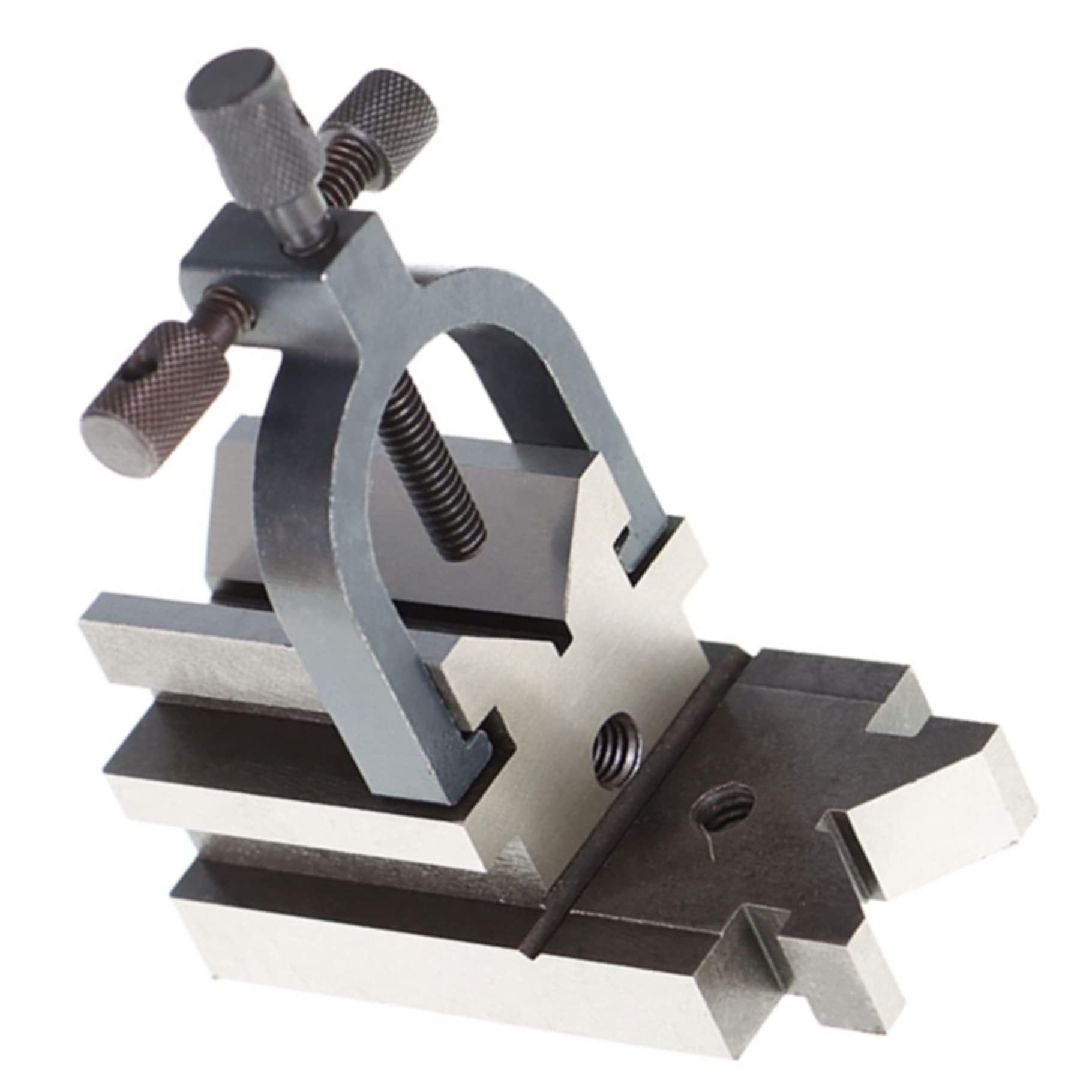 Timunr 3-1/2 x 1-7/8 x 1-7/8 Accuracy V Block with Clamp Set, All Angle Hardened Steel Multi-use Gauge Gage Machinist Tool Fit for Drilling, Milling