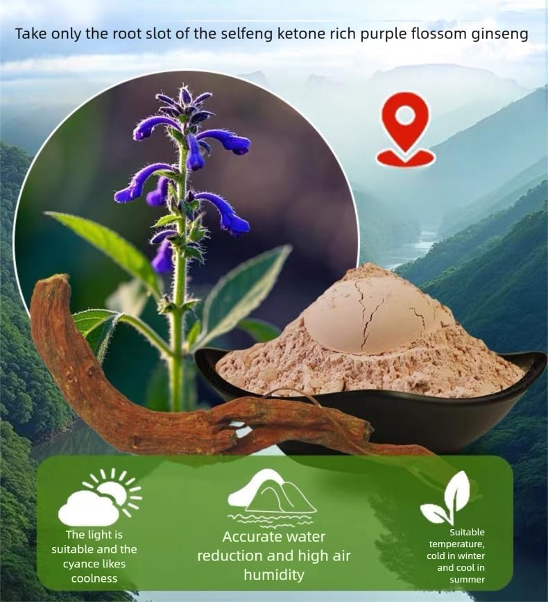 Dan Shen Powder Salvia Miltiorrhiza Powder Red Sage Root 丹参粉 120mesh (8.81oz) - Image 2