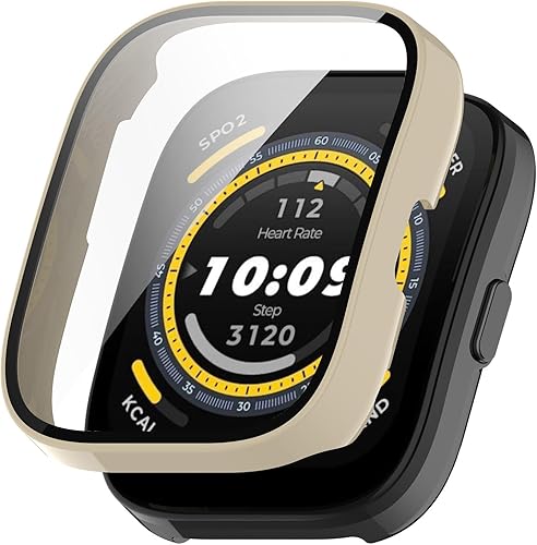 Miniatura 10 de Protector de pantalla diseñado para Amazfit Bip 5 con película de vidrio templado, parachoques de policarbonato duro, cubierta completa, accesorios