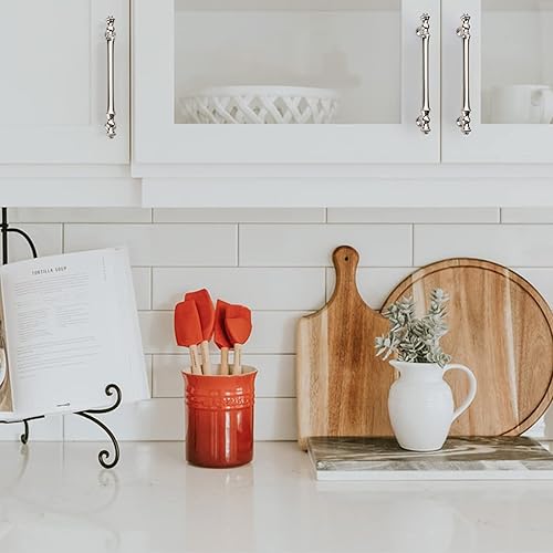 Miniatura 16 de Asidrama Paquete de 6 manijas de gabinete de cocina de latón cepillado de 12.6 pulgadas (12.598 in), tiradores de gabinete, accesorios de gabinete