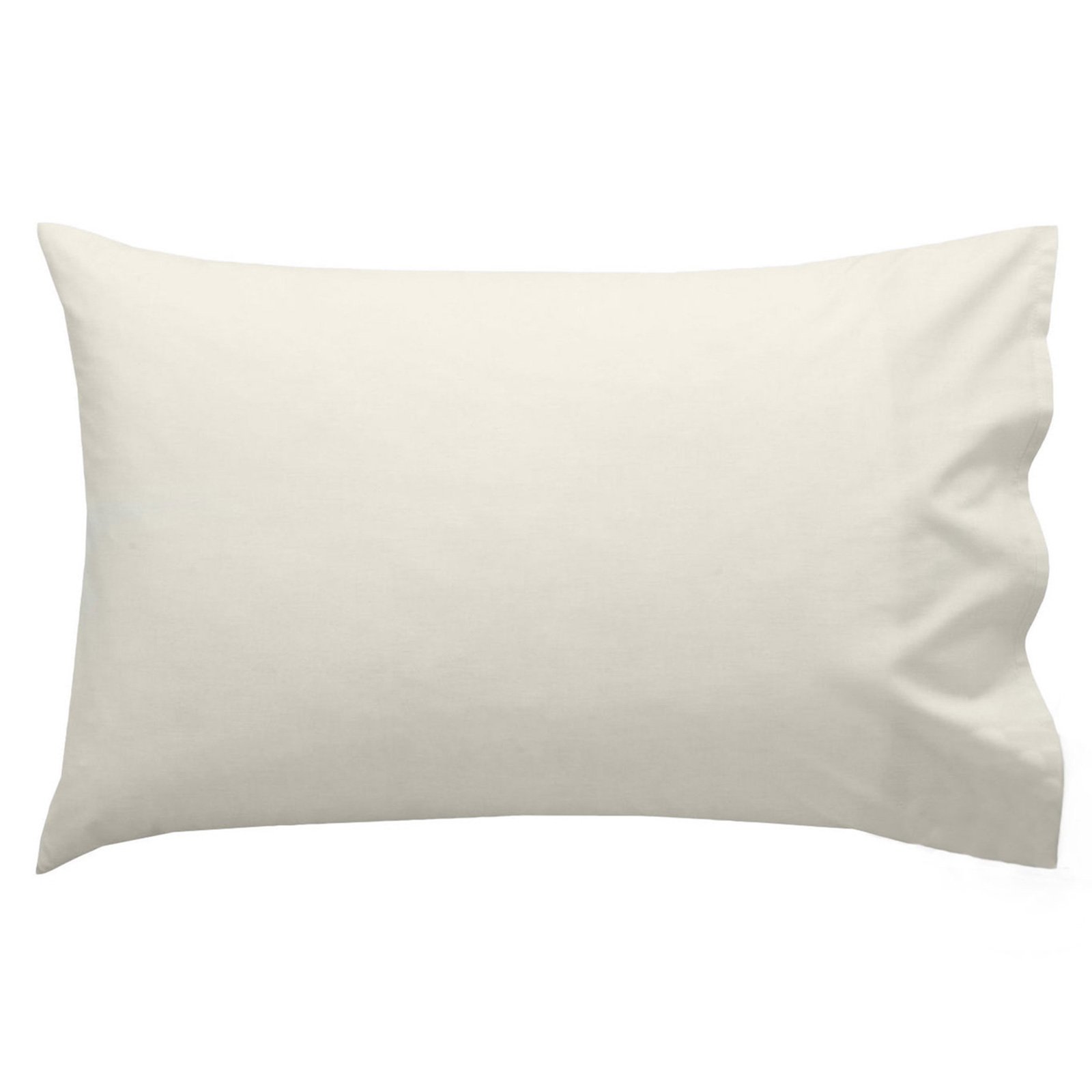 Just Contempo Cream Plain Percale Pillow Case, 50 X 75 Cm - Pack Of 2