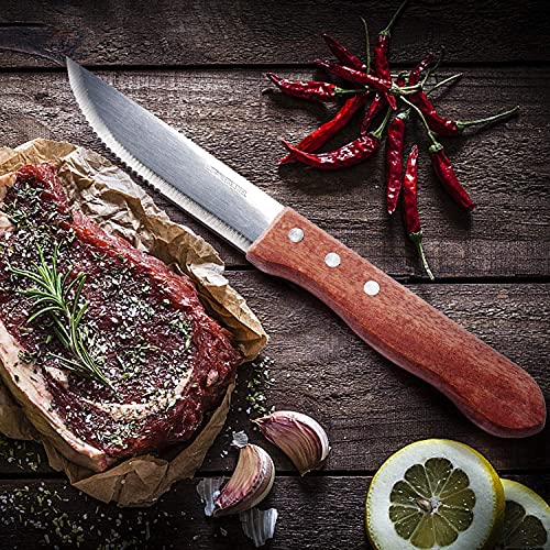 LA TIM'S Steak Knife Set,4-PCS RVS Steak Messen Set met Gift Box,Keuken Steak Mes met Ergonomisch Handvat - Image 4