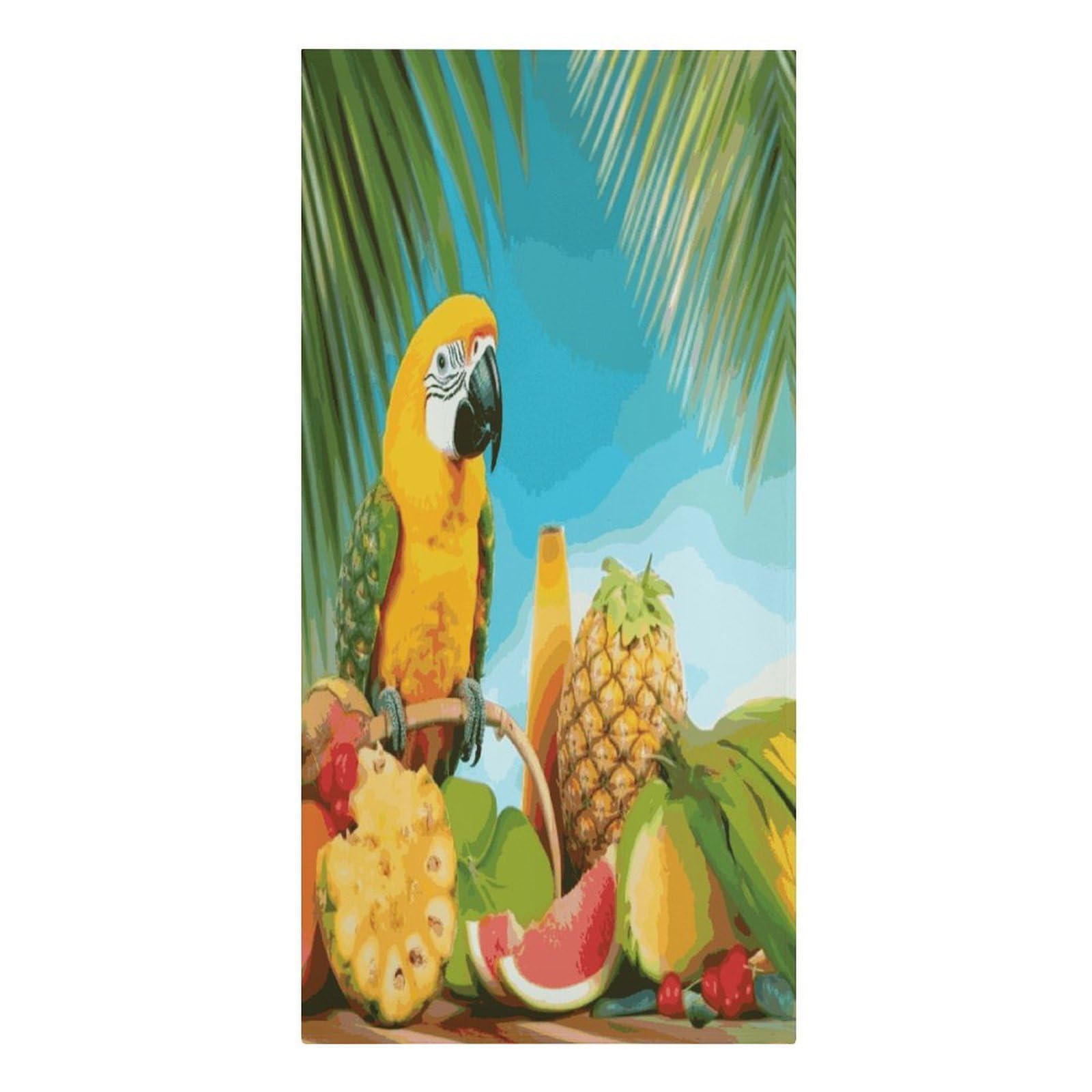 Adfgyerh Women's Style Summer Parrot Pineapple Birds Microfiber Sand Free Towels Large Quick-Dry. Beach Towel For Swimming Pool Camping Beach .Beach Accessories， They Are Essential Accessories For Adults, And Men, Va