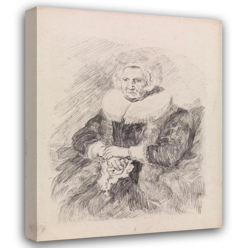 James Ensor 20x24 Gallery Wrapped Canvas Museum Art Print Titled: Elizabeth Bass (1880-1886)