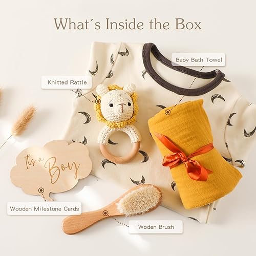 Miniatura 2 de Nuevo regalo para bebé, regalos de bebé para baby shower, juego de regalos neutros para recién nacidos, regalos de revelación de género, caja de