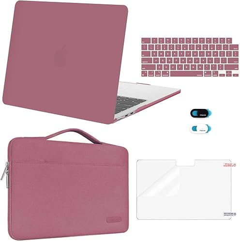 Miniatura 31 de MOSISO Funda compatible con MacBook Air de 13 pulgadas 2025 2024 2023 2022 M4 A3240 M3 A3113 M2 A2681, Carcasa Rígida y Funda de Manga y Protector