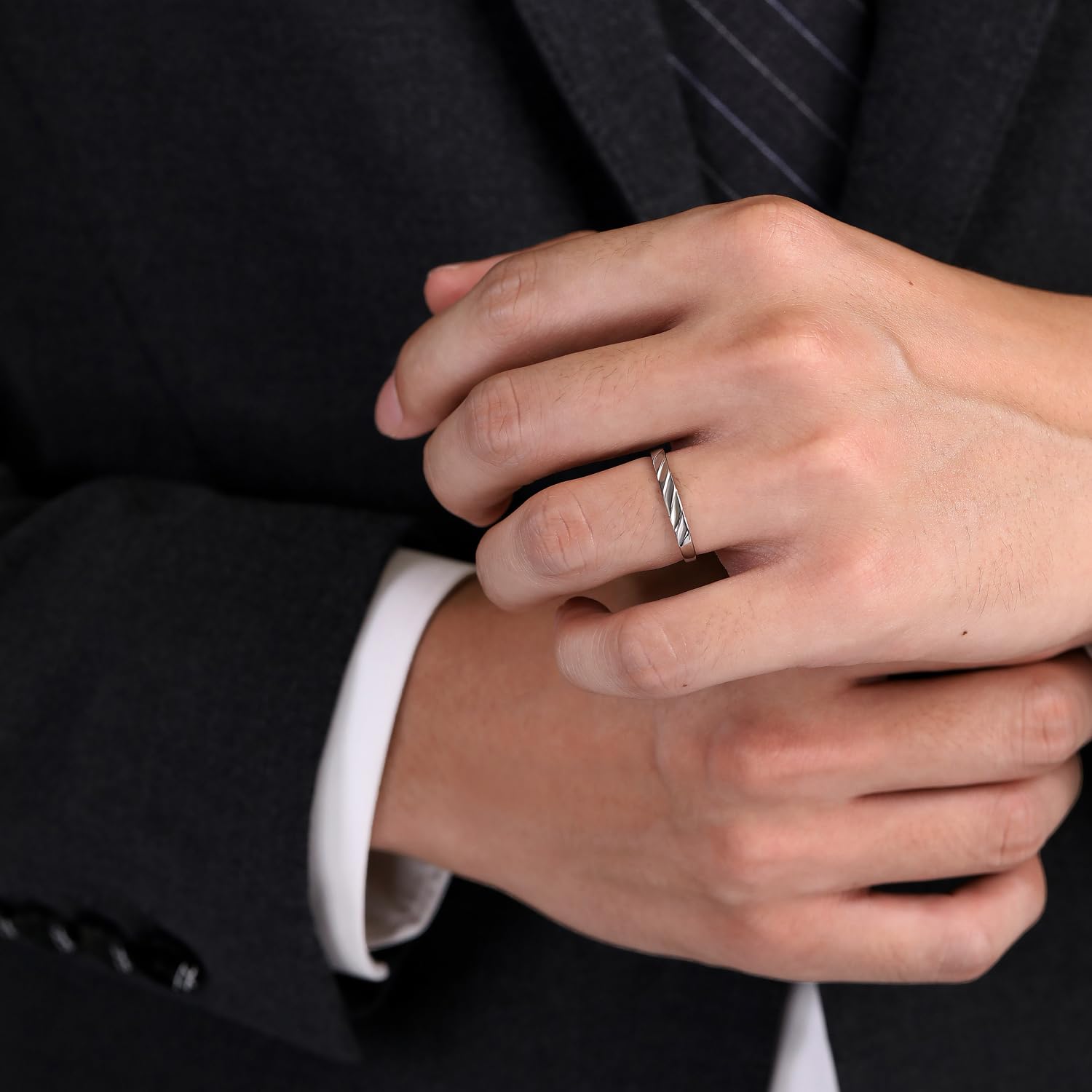 Meissa Alianzas Anillos de Compromiso Boda Ajustables Anillo para Pareja de Plata 925 Mujer 2,2mm con Circonitas & Hombre 2,7mm Juego de Regalo San Valentín Aniversario, Juego de dos anillos
