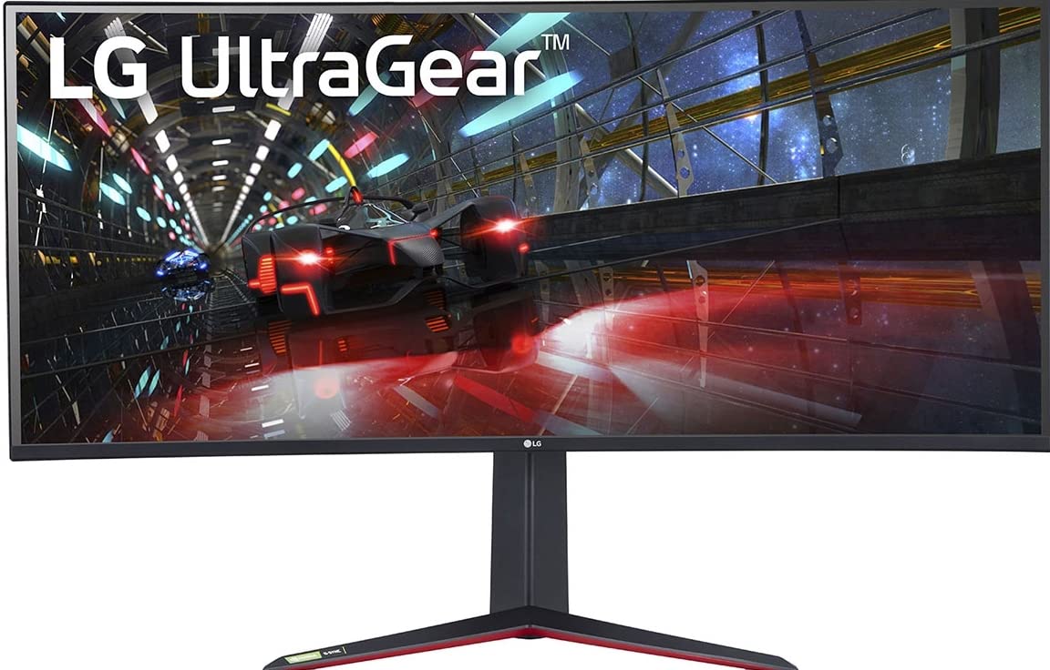 LG 38GN950-B 95,25 cm (37,5 Zoll) Curved UWQHD UltraGear Gaming Monitor (UltraWide, Nano IPS-Panel mit 1ms (GtG), 160 Hz), schwarz