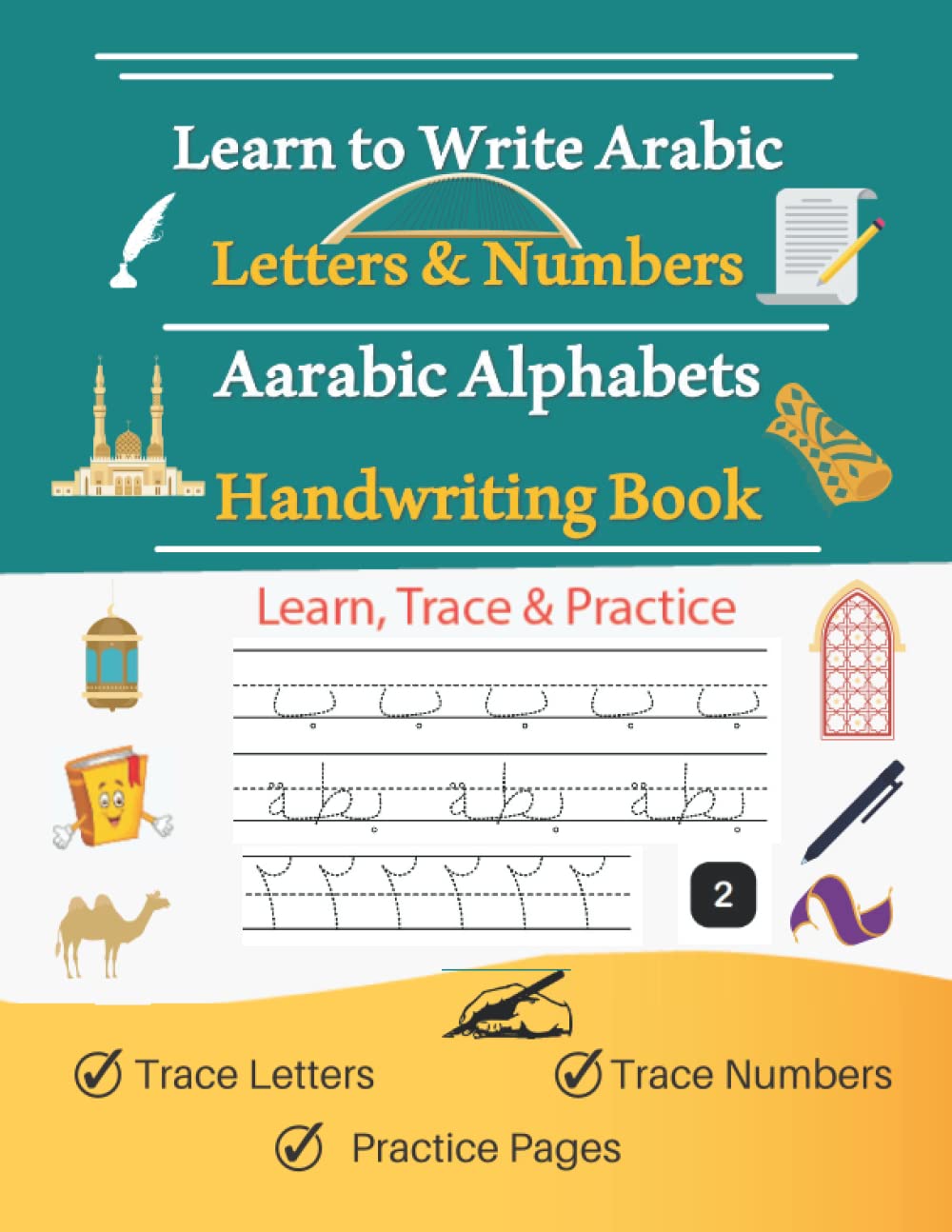 Buy Learn to Write Arabic Letters & Numbers arabic alphabet for adults, A Handwriting Workbook