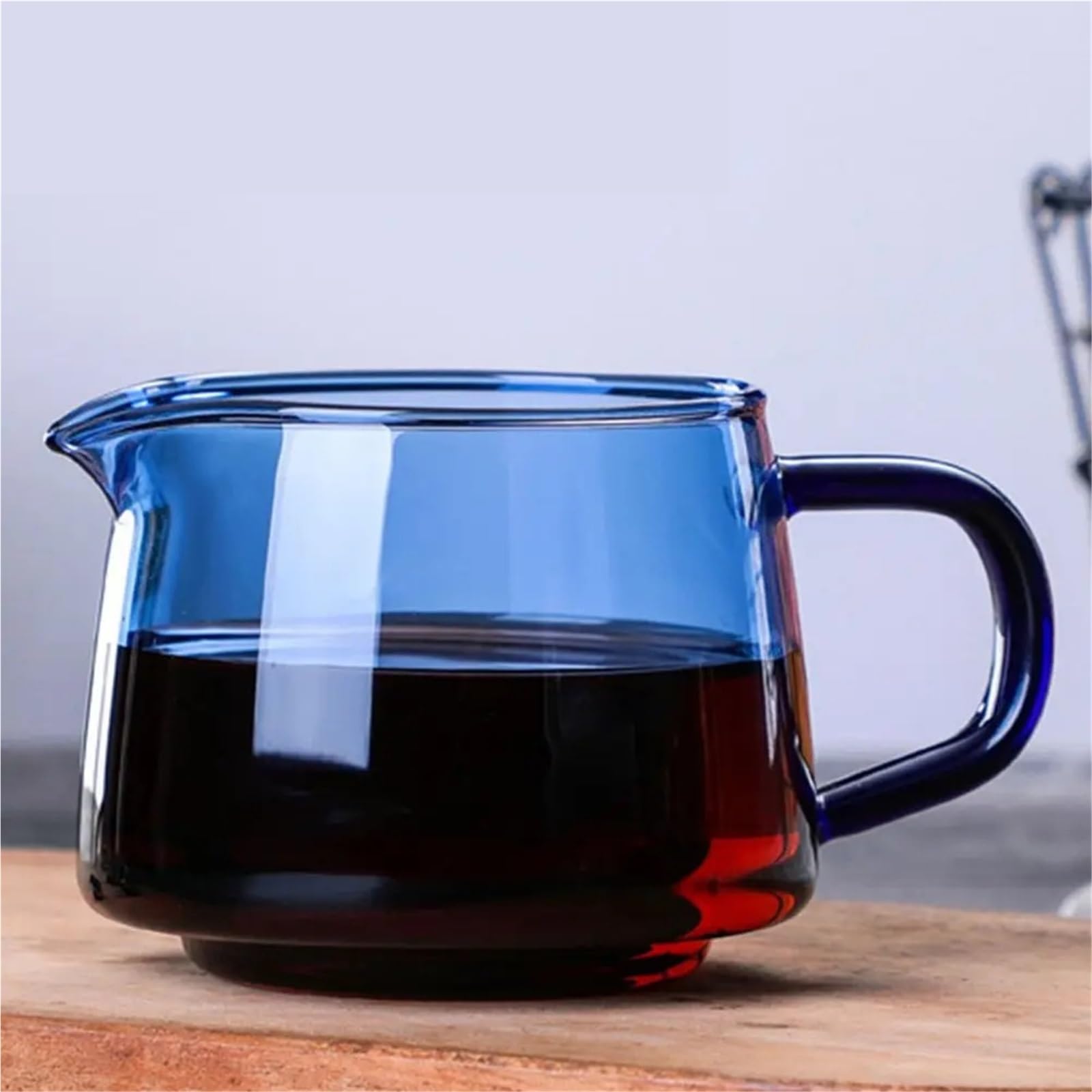 Jarra Para Espumar Leche 2 uds 300/550ml taza medidora transparente de Color con asa jarra de leche taza de crema de café taza de café o té Espumador de leche jarra de Latte(Orange,7.5*6.5*8cm)