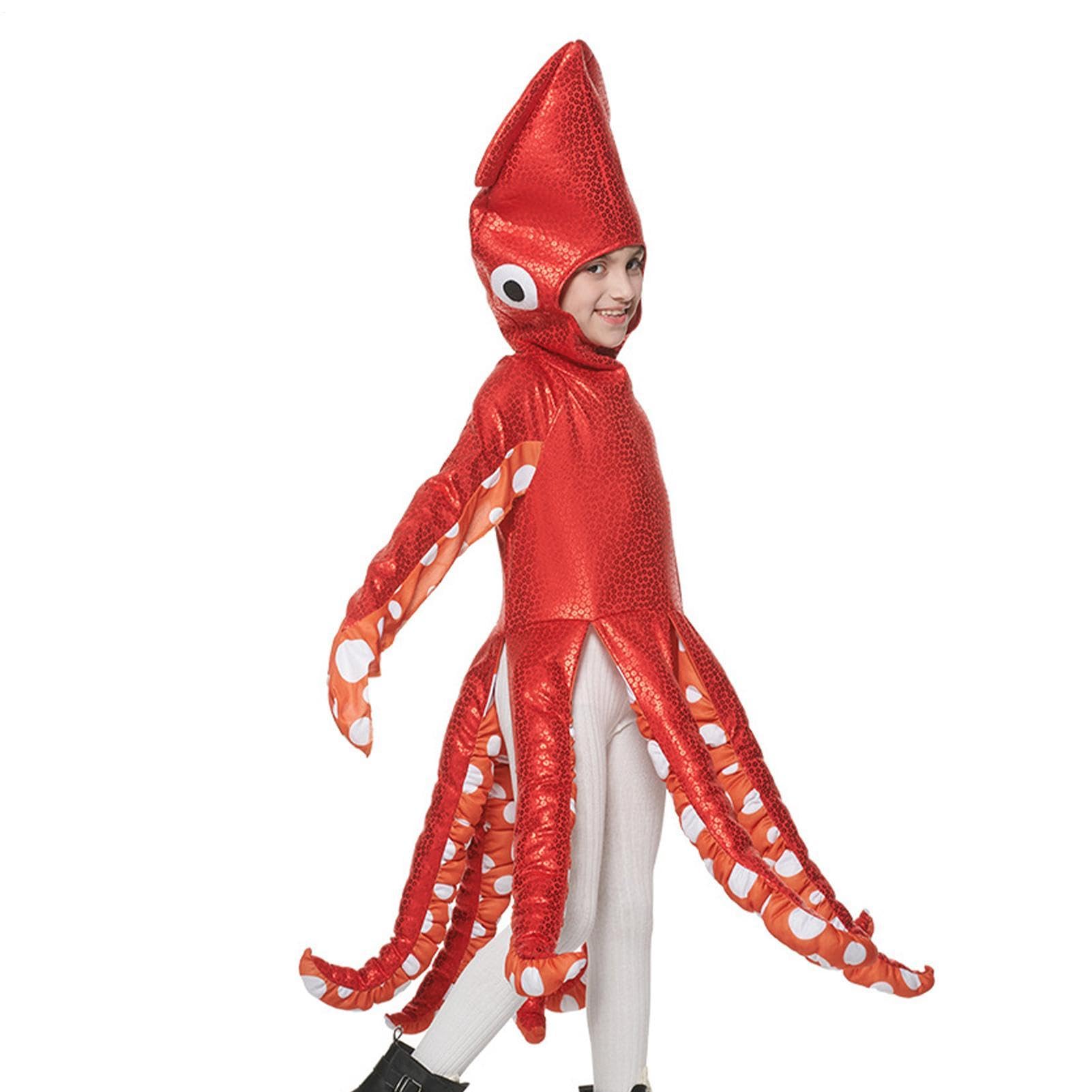 Kinder -Kostüm Rote Unisex -Verkleidung Foto-Requisiten | Unter Dem Meer Outfit Für Party Cosplay Geburtstag Themenpark Bühnenaufführungen Feiertage Festival Reisen Fotos Events