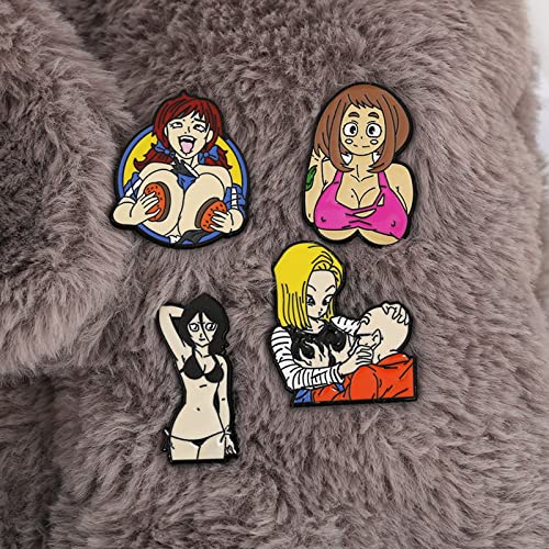 2023 New Creative Beauty Brooch Alloy Bikini Figure Collar Pin Sexy Beauty Color Enamel Lapel Pin Fashion (D, One Size) #TOP6