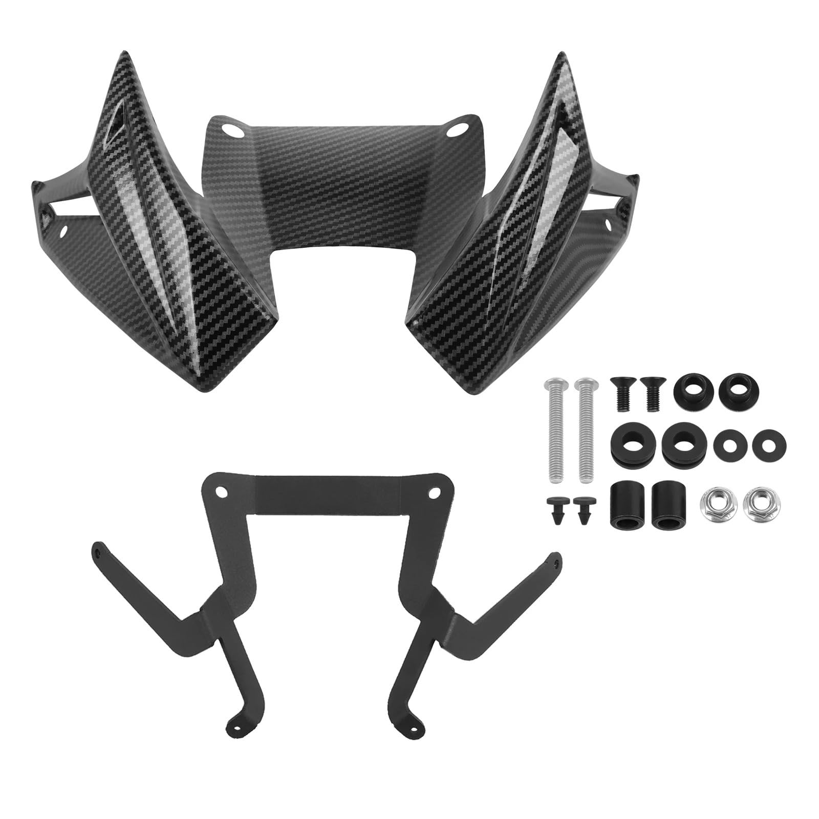 Moto Downforce Spoiler Per CB500 Hornet CB 500 2024 2025 Spoiler Alettone Anteriore Per Motocicletta Deportanza Alette Carenatura Aerodinamica Nuda