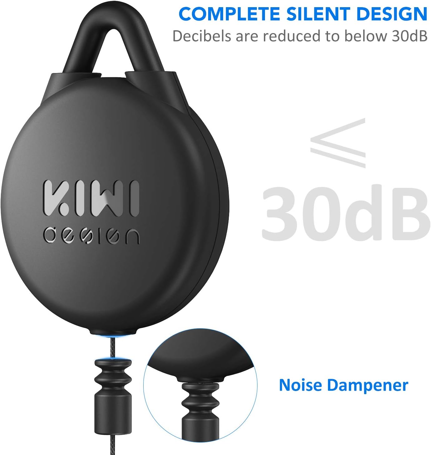[Pro Version] KIWI design VR Cable Management, Retractable Ceiling Pulley System for/Meta Quest/Quest 2/Rift/Rift S/HTC Vive/Vive Pro/Valve Index Link Cable for VR Accessories (Black, 1 Pack)