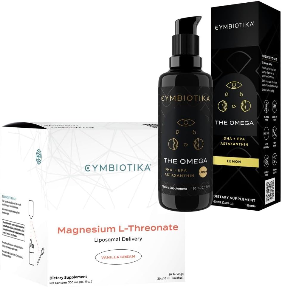 CYMBIOTIKA Liposomal Magnesium LThreonate & DHA Vegan
