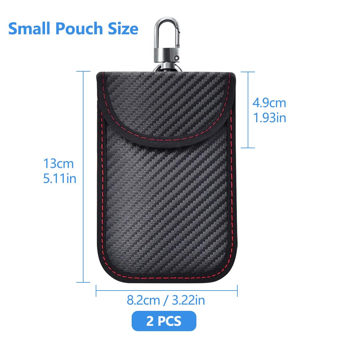 2 Etui Anti RFID Clé Voiture Portable Pochette Anti RFID Faraday Cle Voiture Etui Blocage rfids pour Clef Voituress Keyless Protection Antivol anties Piratage de Télécommande Véhicule（2S)