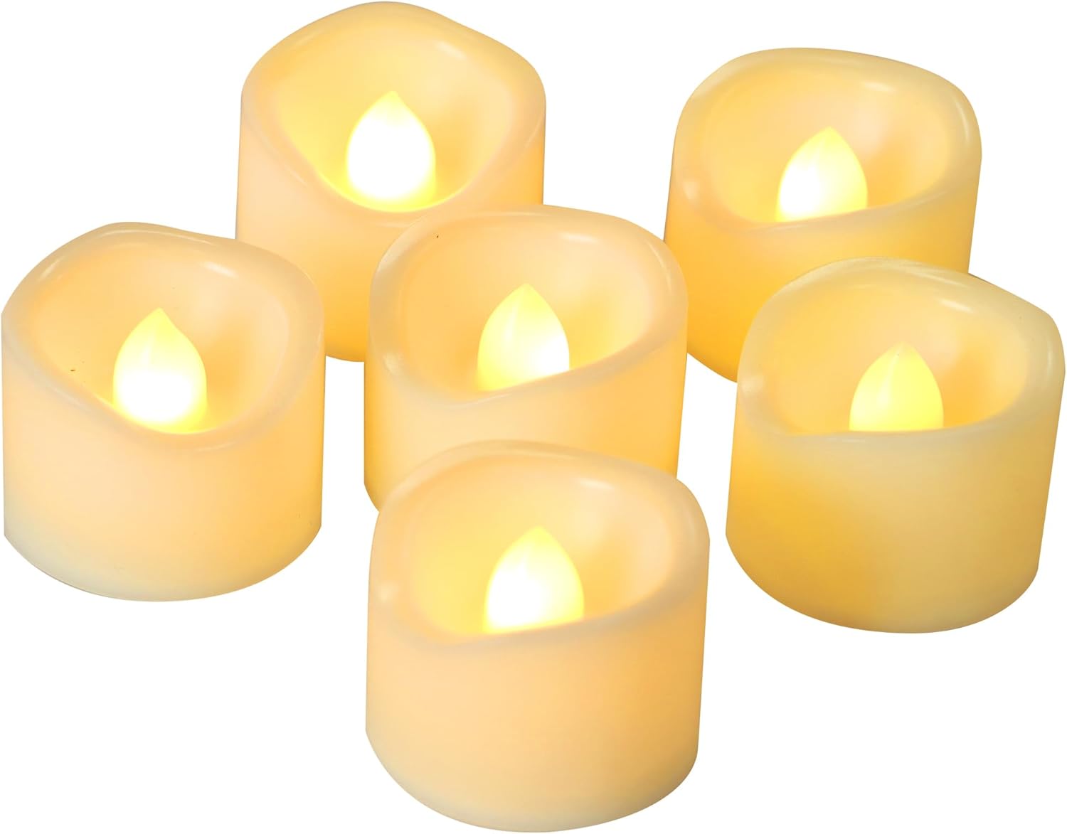Flameless LED Tealight Candles Flickering Battery Operated Votive Candles for Home Table Halloween Christmas Wedding Party Decorations Long Lasting Electric Candle Lights 12 Pack Batteries Included